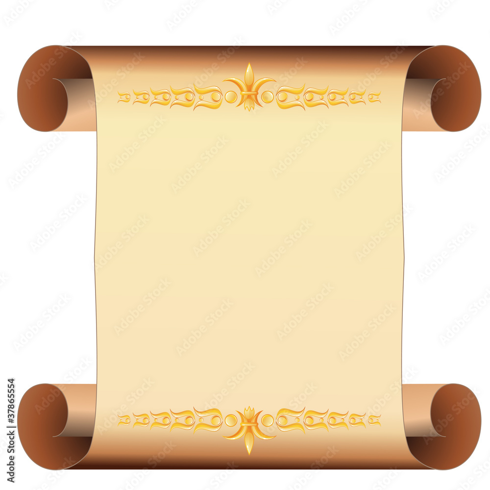 gold decorative scroll clip art