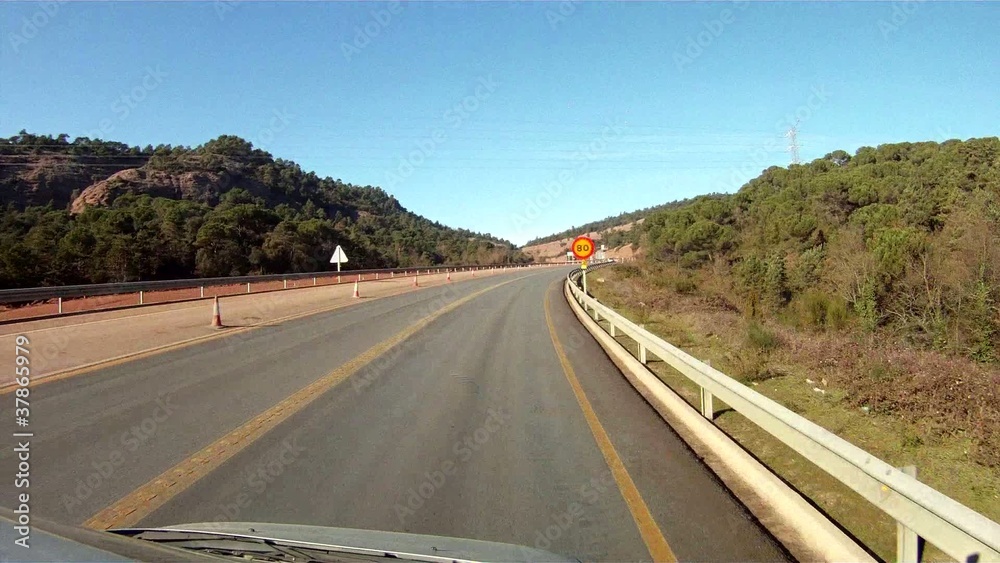 carretera paisaje obras