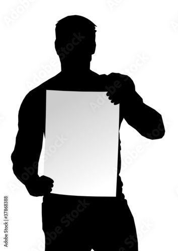Mann Silhouette Schild