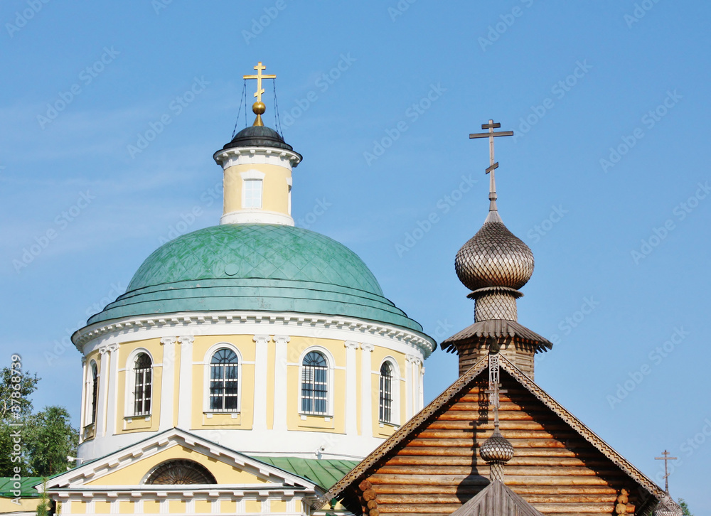 Domes of the church in Kosino near Moscow Domes of the church in Kosino near Moscow