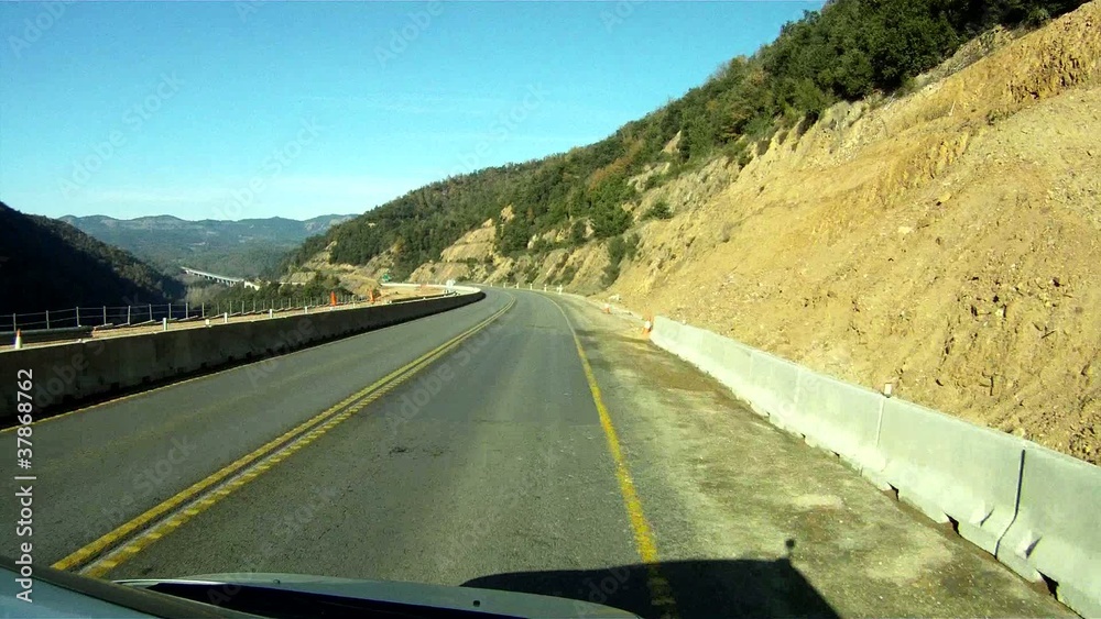 carretera paisaje obras