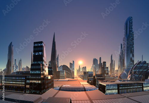 Fototapeta Naklejka Na Ścianę i Meble -  Anea - Modern City Skyline