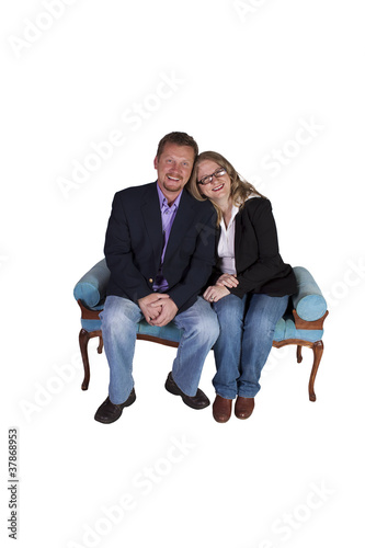 Cute Couple - Studio Shot on White Background © Mehmet Dilsiz