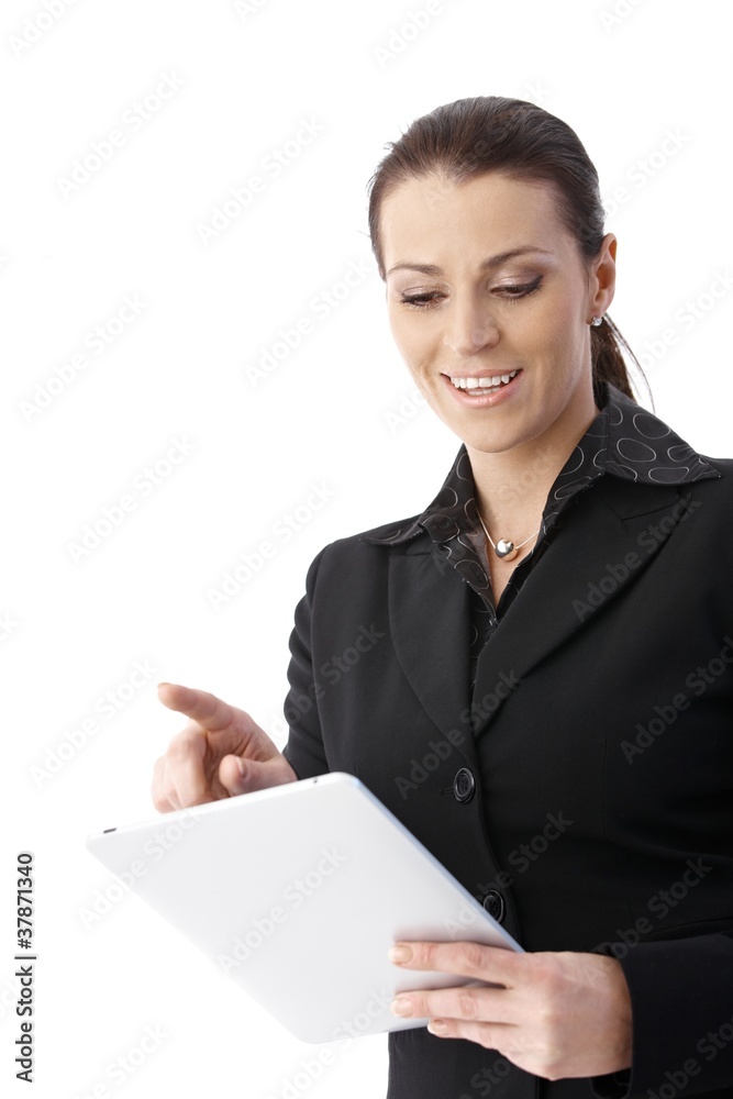 Businesswoman with tablet computer Businesswoman with tablet computer