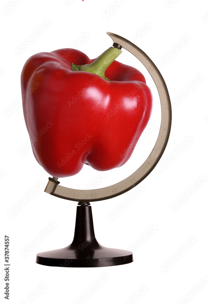 Obraz premium Red bell pepper in a bow