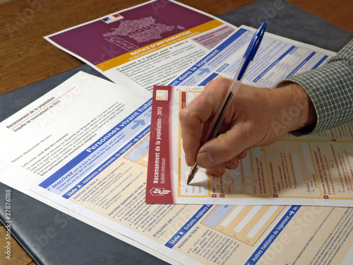 Obraz na płótnie Recensement de la population 2012