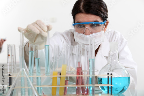 scientist making analysis in a lab