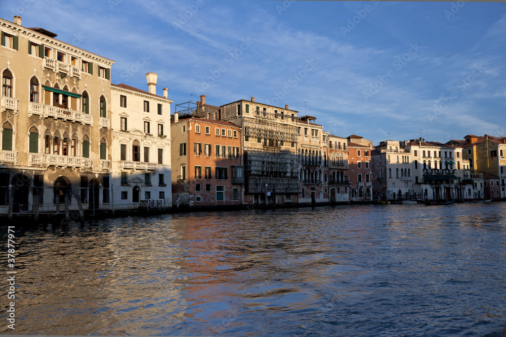 late afternoon on grand canal in venice