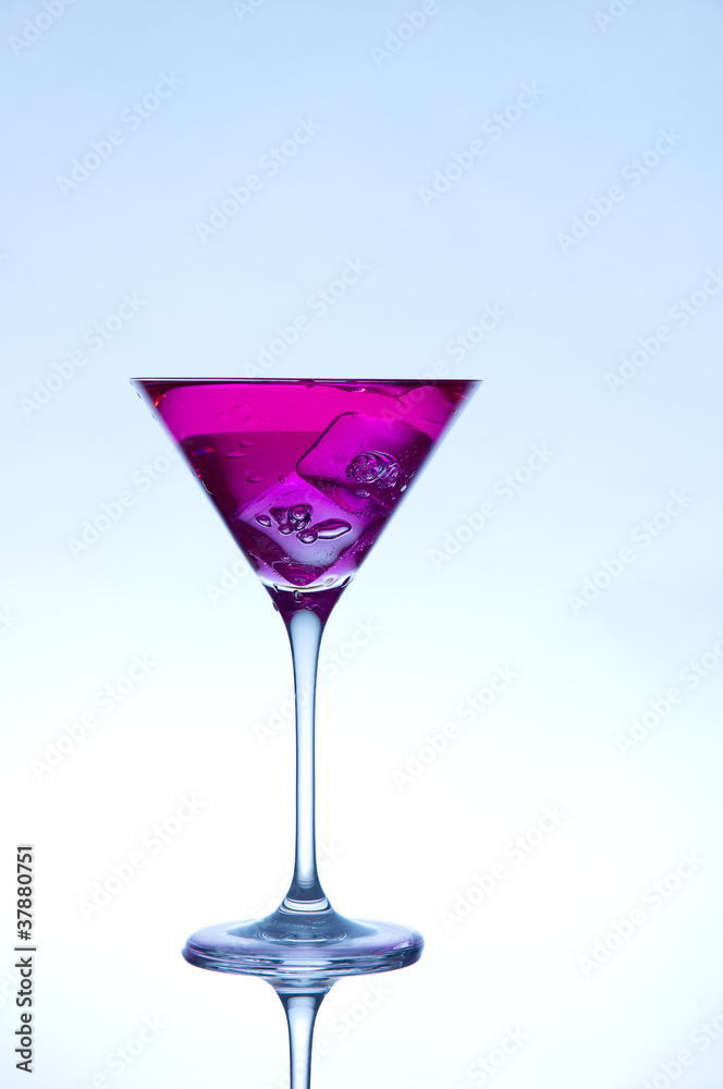 pink cocktail with ice pink cocktail with ice