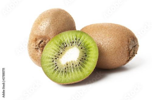 fresh kiwi isolated on white background