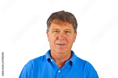 attractive man dressed casually in studio isolated on white