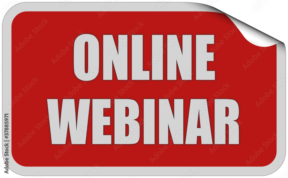 Sticker rot eckig curl oben ONLINE WEBINAR Sticker rot eckig curl oben ONLINE WEBINAR