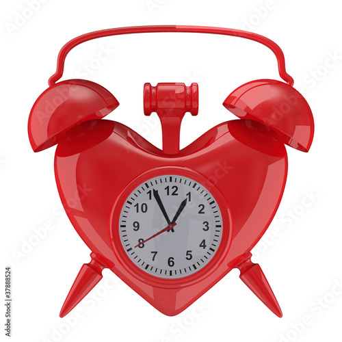 Alarm clock on white backgr...