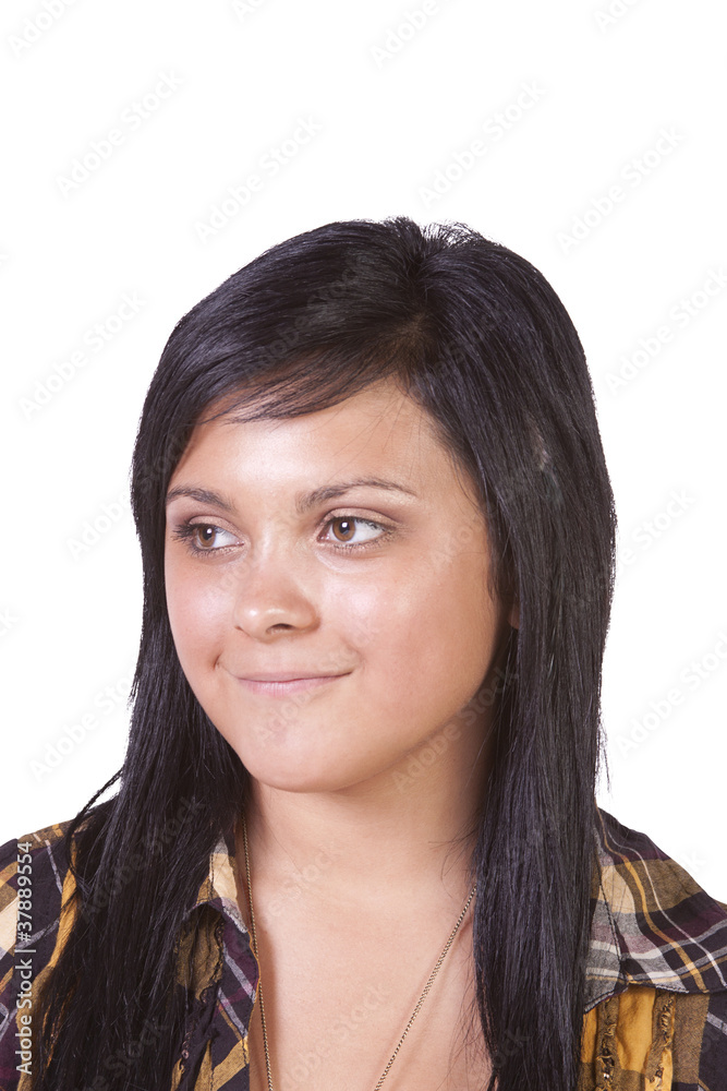 close up of a beatuiful woman - isolated background close up of a beatuiful woman - isolated background