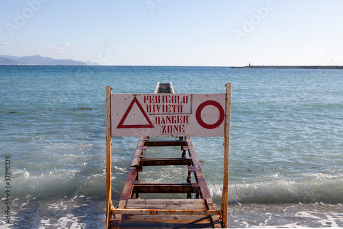 landing pier danger zone mediterranian sea