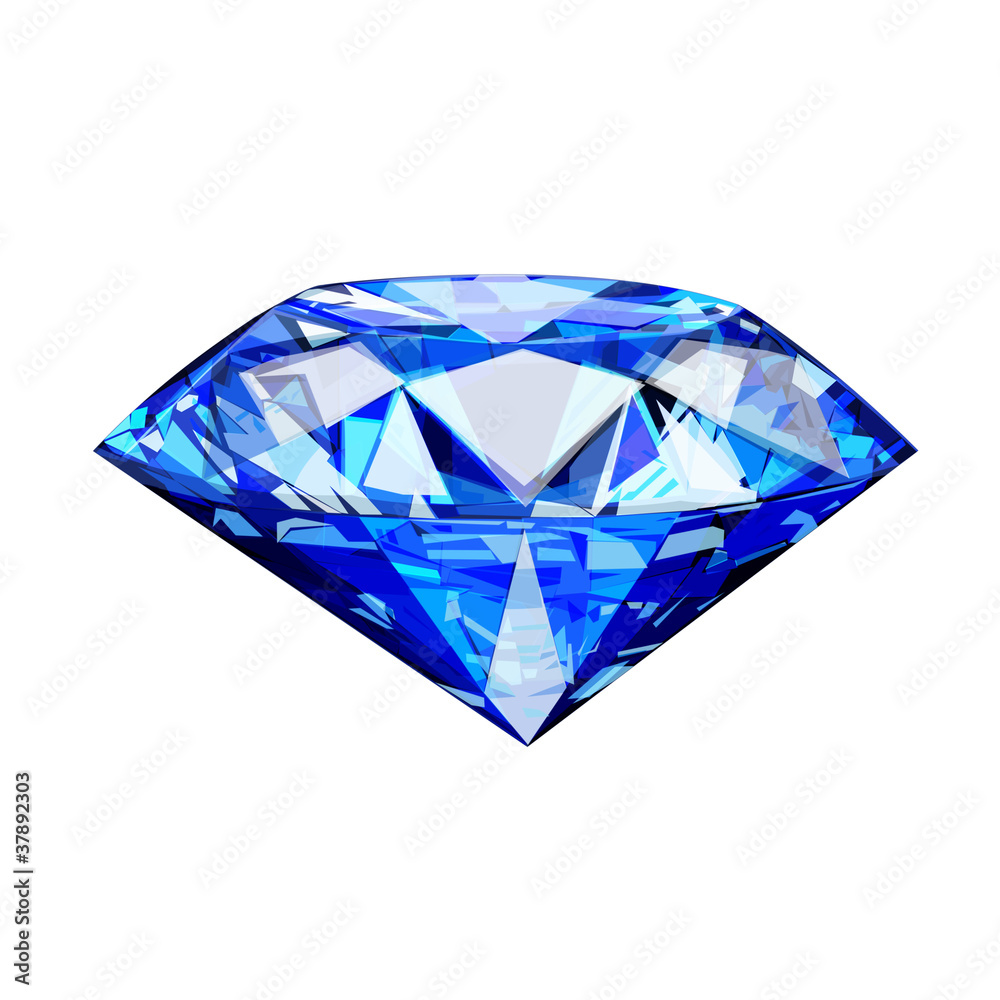 single blue diamond