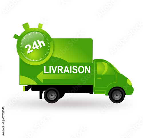 livraison 24 heures sur camion vert