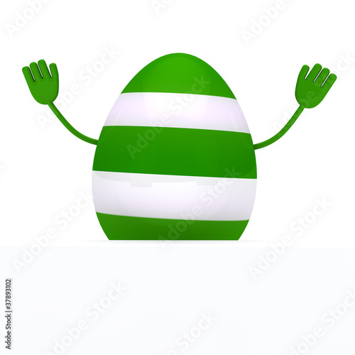 Colorful egg wave hands