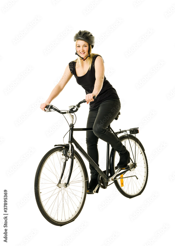 Woman on a bicycle