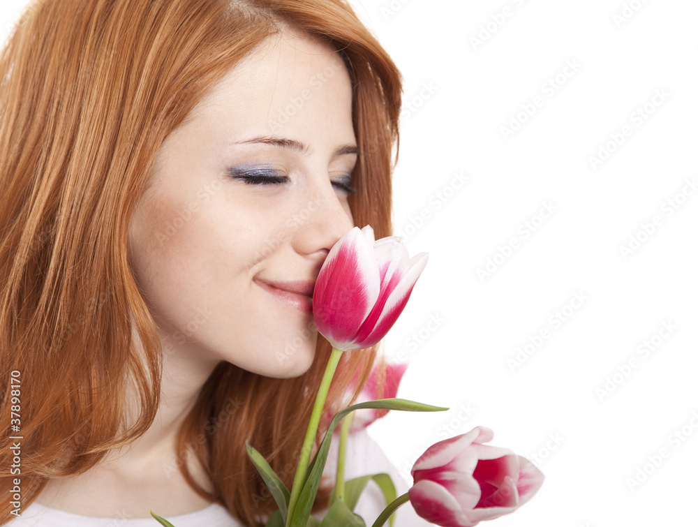 Girl with tulips Girl with tulips