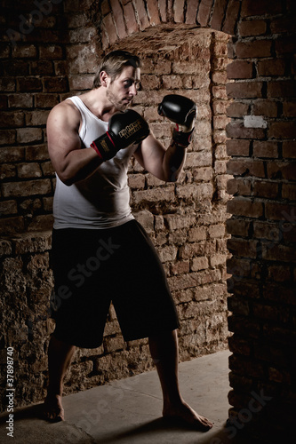 man boxing