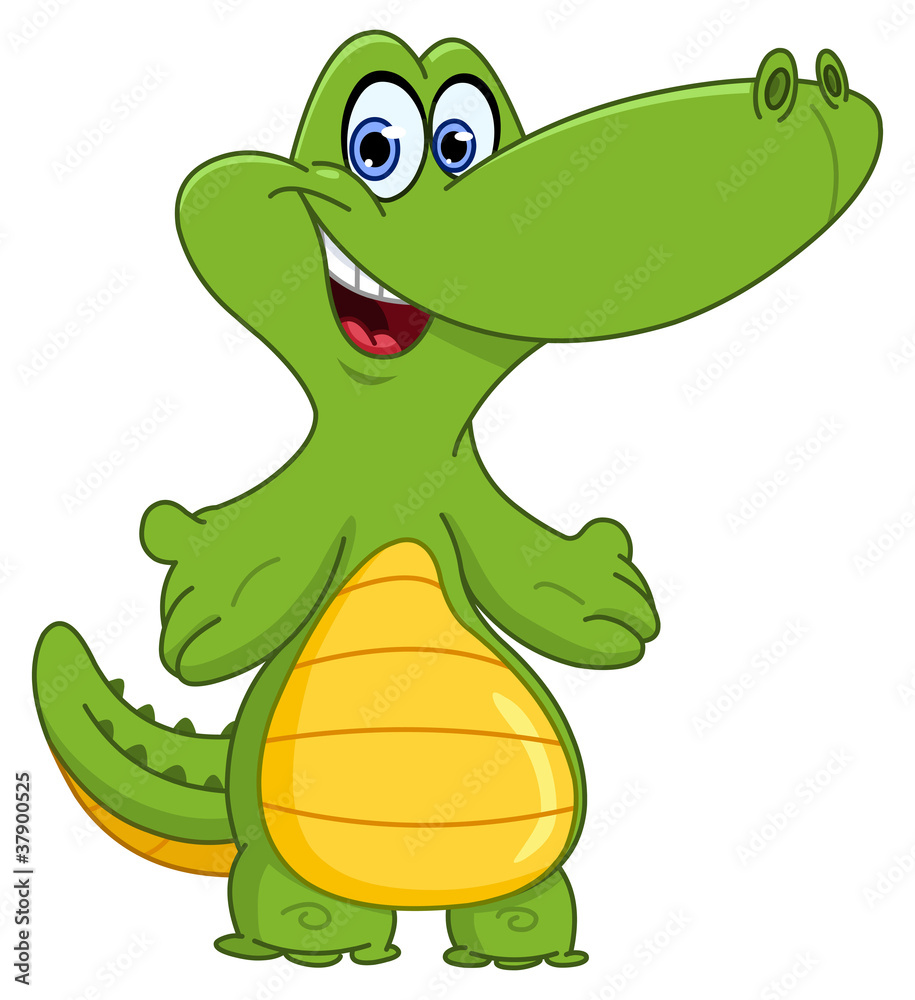 Naklejka premium Young crocodile