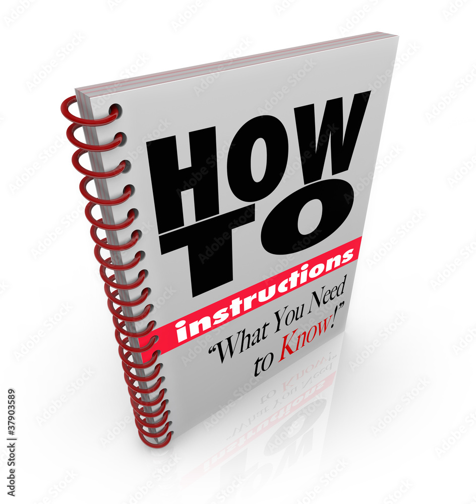 Fototapeta premium Instruction Book How To Do it Yourself Manual