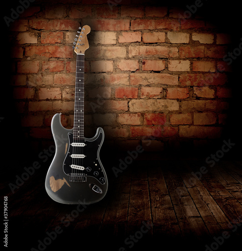 Electric guitar in the room © semisatch