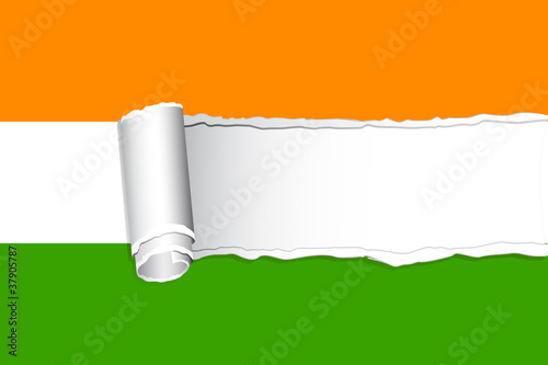 Torn Indian Flag