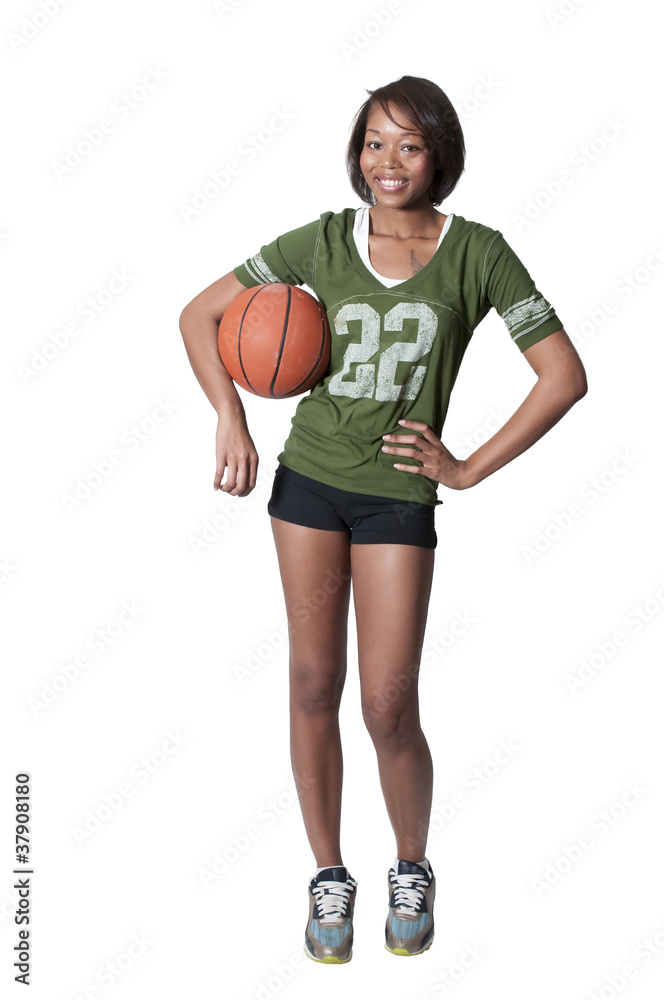 Black Woman Playing Basketball
