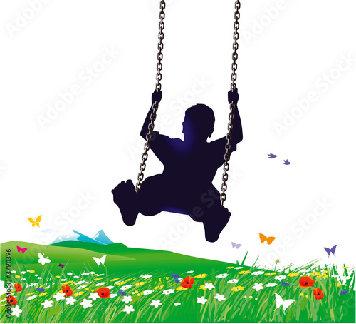 Schaukeln im Frühling