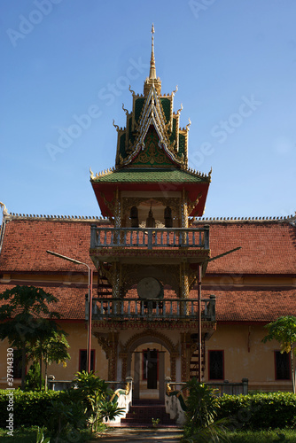 Exterior of a Buddhist temple in Vientiane - Laos, Asia  photo