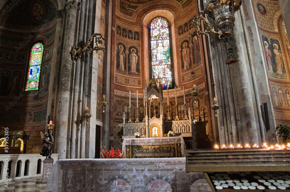 Interior Cathedral. Piacenza. Emilia-Romagna. Italy.