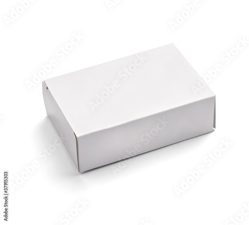blank white box container