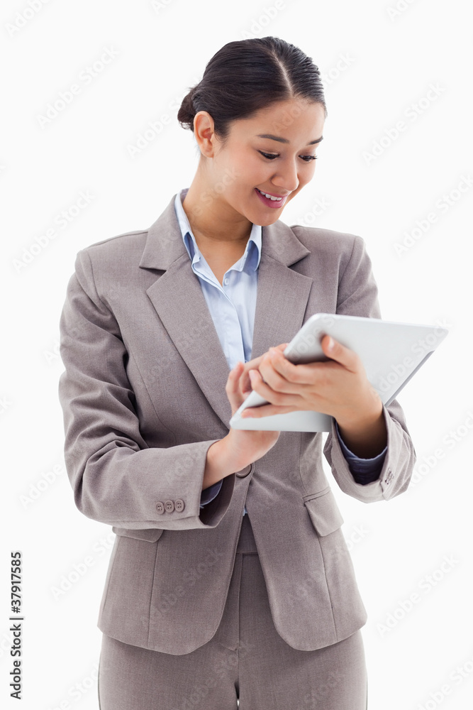 Portrait of a businesswoman using a tablet computer Portrait of a businesswoman using a tablet computer