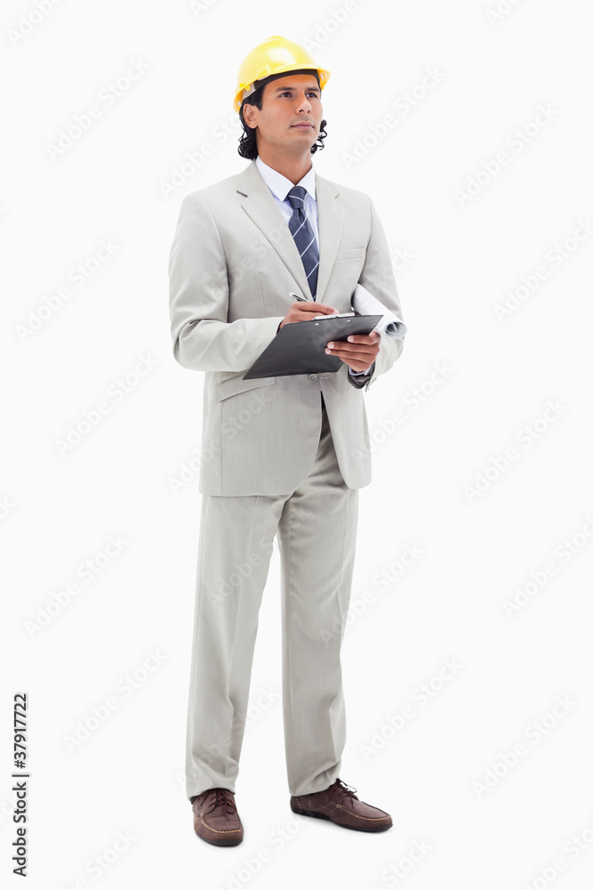 Architect taking notes