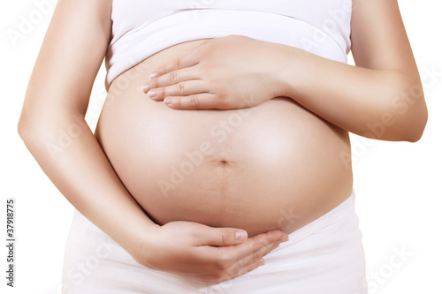 Pregnant woman belly © mitarart