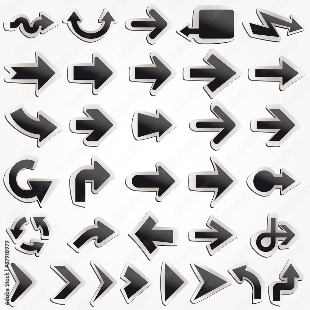 Vector arrows set Vector arrows set