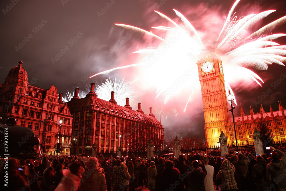 Naklejka premium New Year's Eve Fireworks