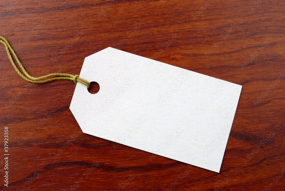 Label from a cardboard