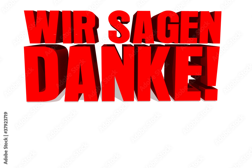 Obraz premium Wir sagen DANKE! 3D