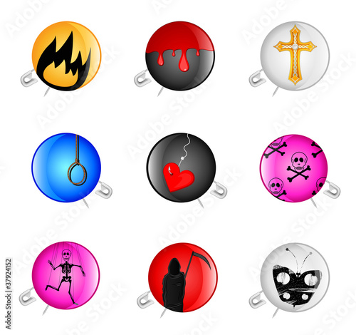 Badges with a pin