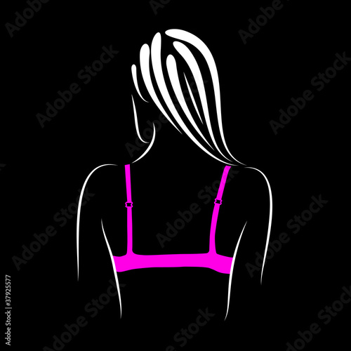 Logo pink bra, lingerie # Vector