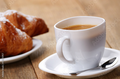 Coffee with croissants