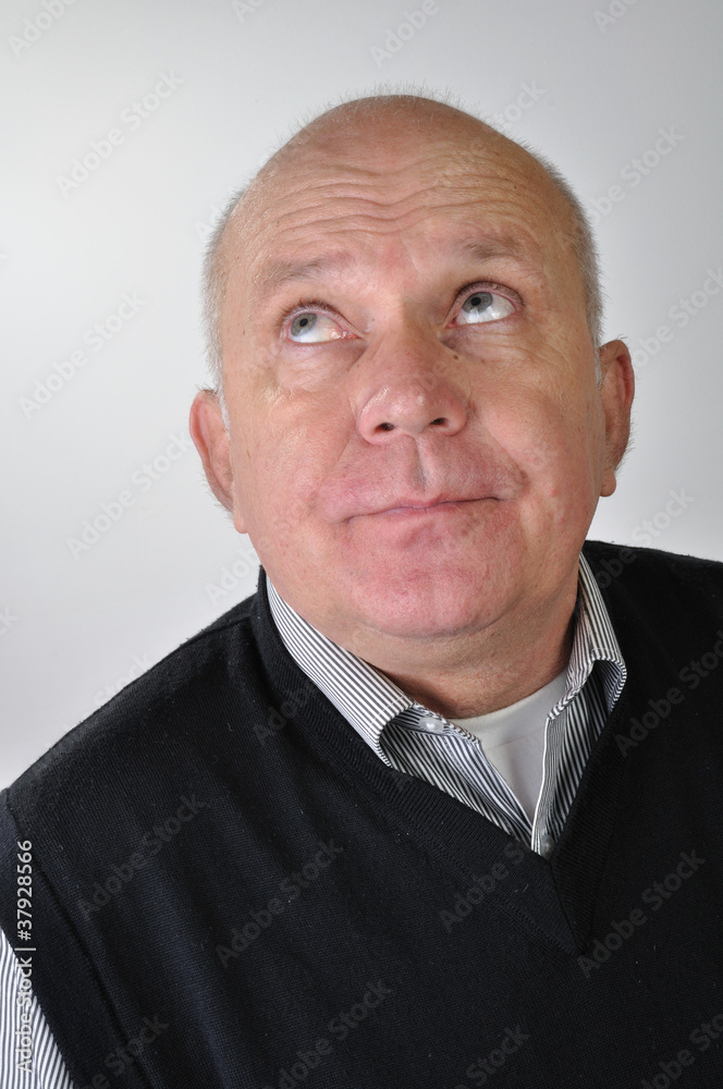 Fototapeta premium Portrait of man with funny expression