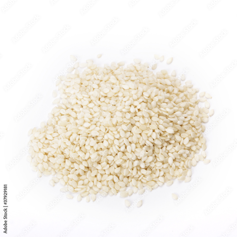 Sesame seeds isolated on white background Sesame seeds isolated on white background