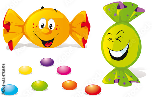bonbons with happy smile