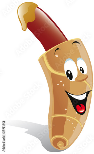 cartoon hotdog