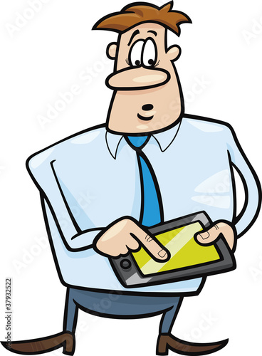 businessman with tablet