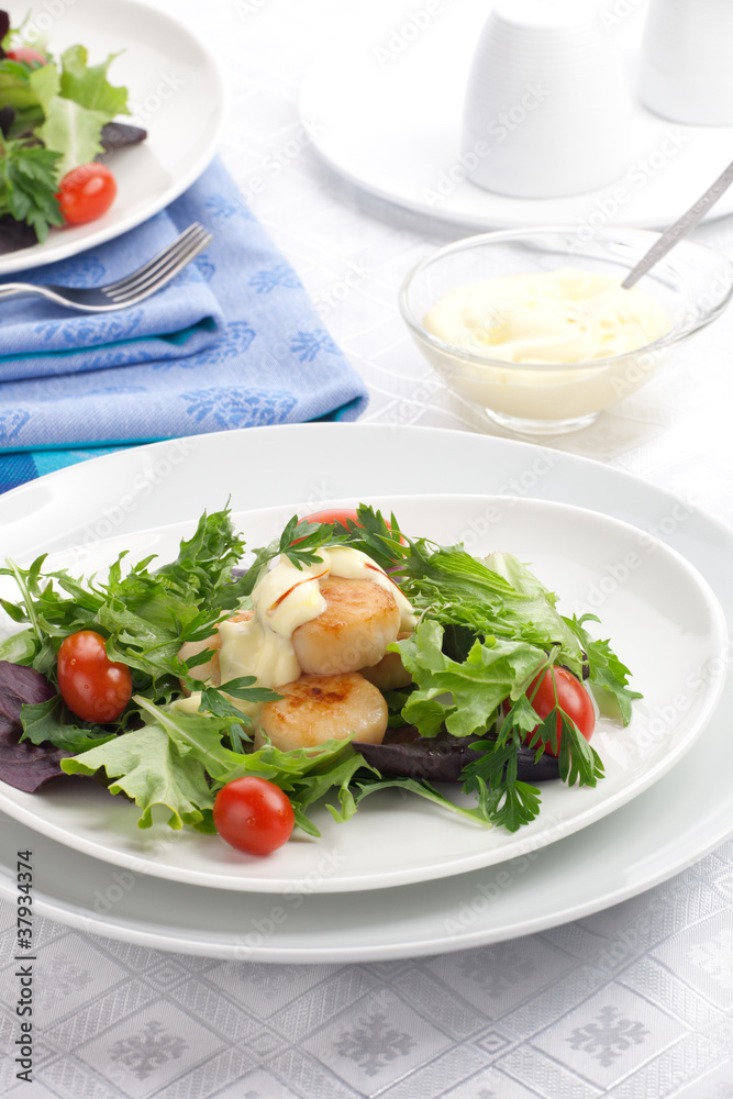 Scallop Salad With Saffron Dressing Scallop Salad With Saffron Dressing
